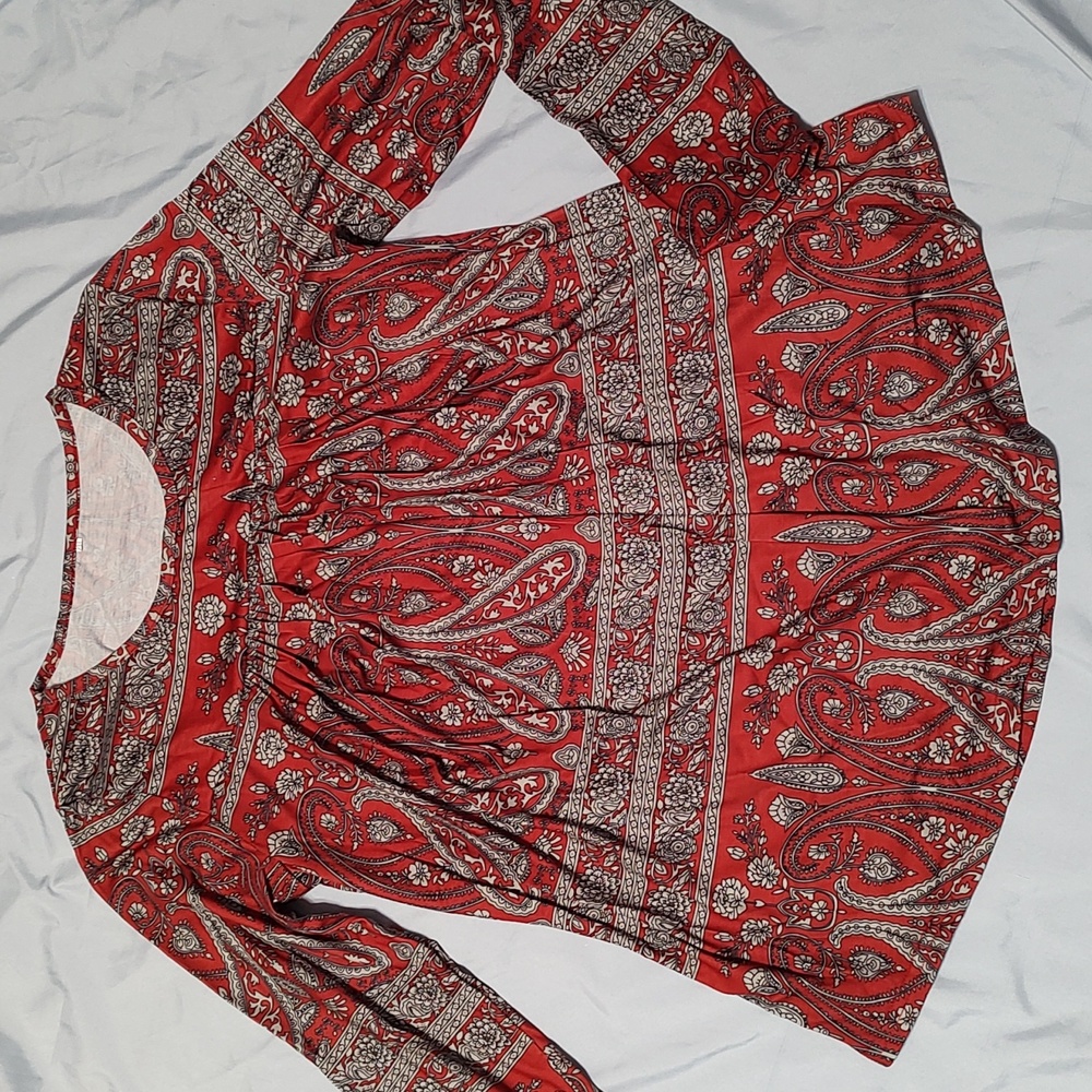 Long Sleeve Paisley Tunic